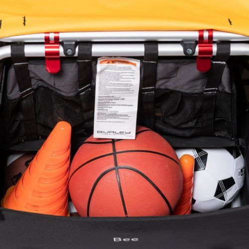 Burley Bee Dviguba dviračių priekaba juoda ir geltona 946212