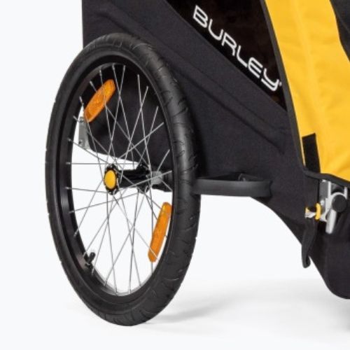 Burley Bee Dviguba dviračių priekaba juoda ir geltona 946212