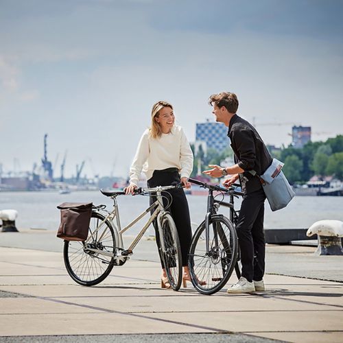 Krepšys dviračiui Basil Bloom City Shopper 16 l rudos spalvos