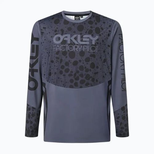 Oakley Maven Rc LS vyriški dviratininko marškinėliai pilka/juoda FOA404403