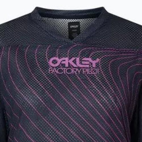 Oakley Wmns Factory Pilot Rc SS moteriški dviratininkų marškinėliai juodai violetinės spalvos FOA500384