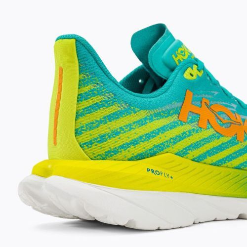 HOKA Mach 5 vyriški bėgimo bateliai mėlyna/geltona 1127893-CEPR