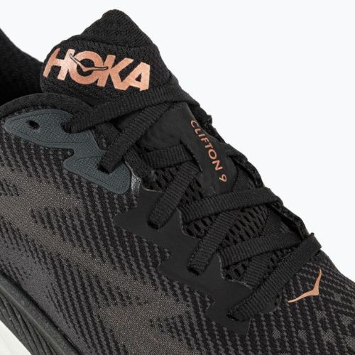 Moteriški bėgimo bateliai HOKA Clifton 9 black 1127896-BCPPR