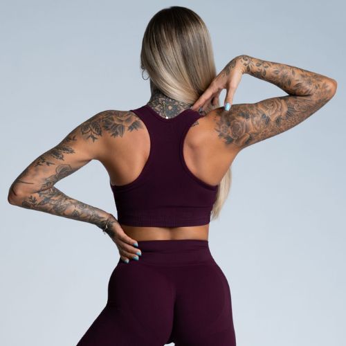 Gym Glamour Push Up Grape 322 fitneso liemenėlė