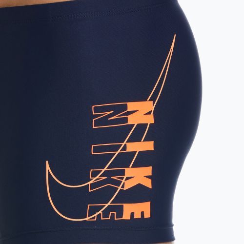 Vyriški Nike Reflect Logo Square Leg maudymosi bokseriai tamsiai mėlyni NESSC583-440