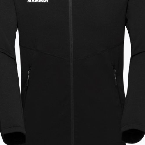 Vyriškas megztinis Mammut Aconcagua Light ML su gobtuvu trekkingui juodas