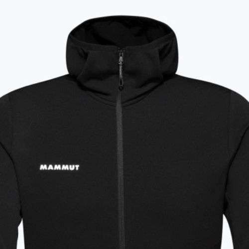 Vyriškas megztinis Mammut Aconcagua Light ML su gobtuvu trekkingui juodas