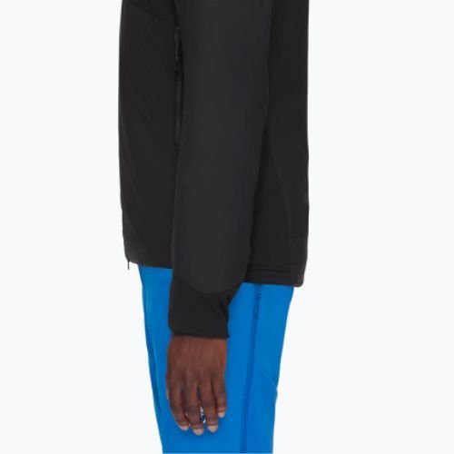 Mammut Rime Light IN Flex Vyriška pūkinė striukė su gobtuvu juodos spalvos