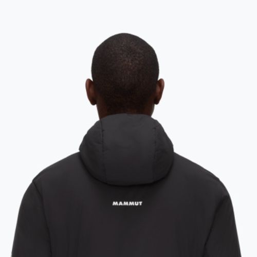 Mammut Rime Light IN Flex Vyriška pūkinė striukė su gobtuvu juodos spalvos