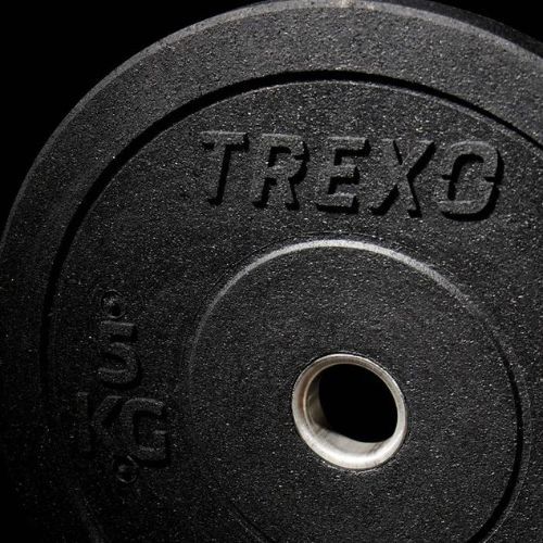 TREXO olimpiniai svarmenys su buferiu juodi TRX-BMP005 5 kg