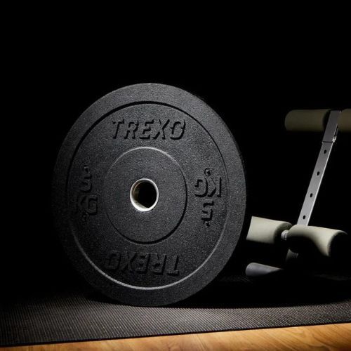 TREXO olimpiniai svarmenys su buferiu juodi TRX-BMP005 5 kg