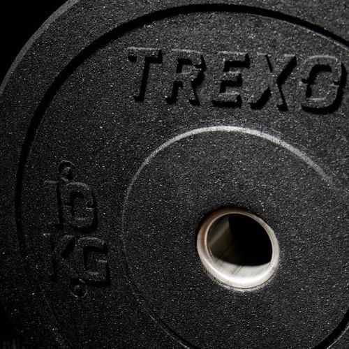 TREXO olimpiniai svarmenys su buferiu juodi TRX-BMP010 10 kg