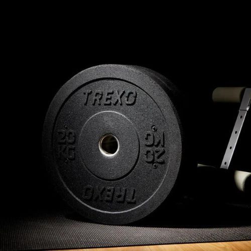 TREXO olimpiniai svarmenys su buferiu juodi TRX-BMP020 20 kg