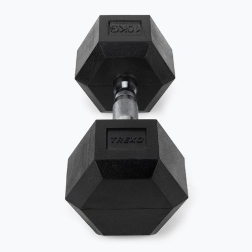 TREXO Hex HXD100 gumuoti hanteliai 10 kg