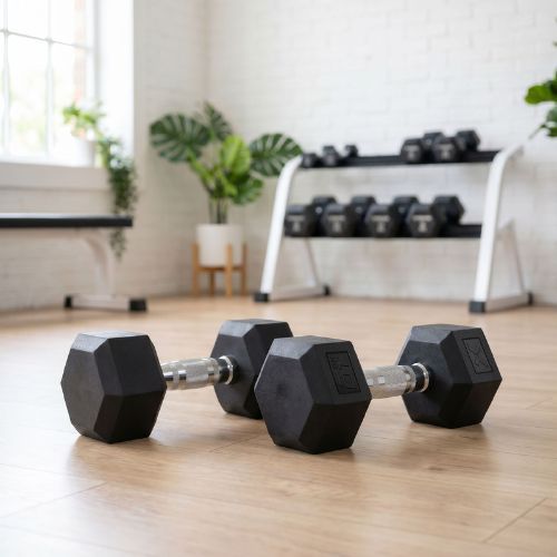 XTREXO Hex HXD100 gumuoti hanteliai 10 kg