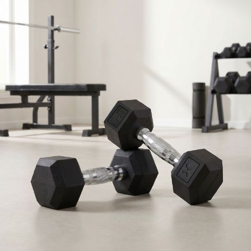 XTREXO Hex HXD25 gumuoti hanteliai 2,5 kg