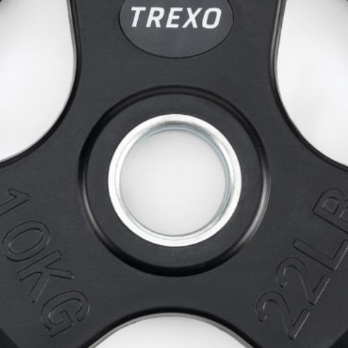 TREXO juodos spalvos gumuoto ketaus svoris RW10 10 kg