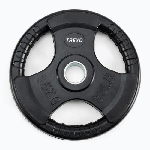 TREXO juodos spalvos gumuoto ketaus svoris RW15 15 kg