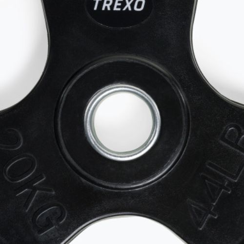 TREXO juodos spalvos gumuoto ketaus svoris RW20 20 kg