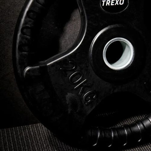 TREXO juodos spalvos gumuoto ketaus svoris RW20 20 kg
