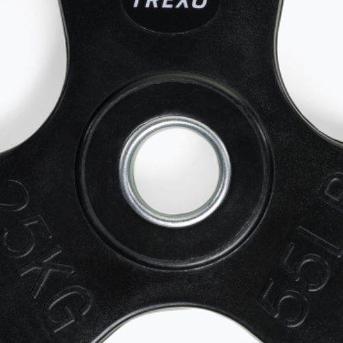 TREXO juodos spalvos gumuoto ketaus svoris RW25 25 kg
