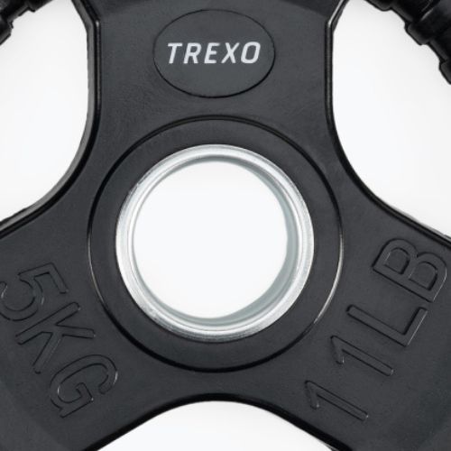 TREXO juodas gumuotas ketus svoris RW5 5 kg