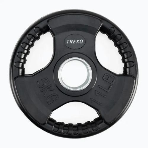 TREXO juodas gumuotas ketus svoris RW5 5 kg