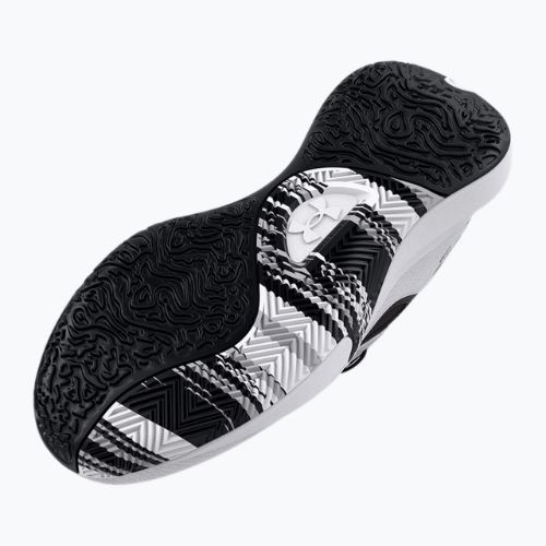 Under Armour Lockdown 6 vyriški krepšinio bateliai balta ir pilka 3025616-101