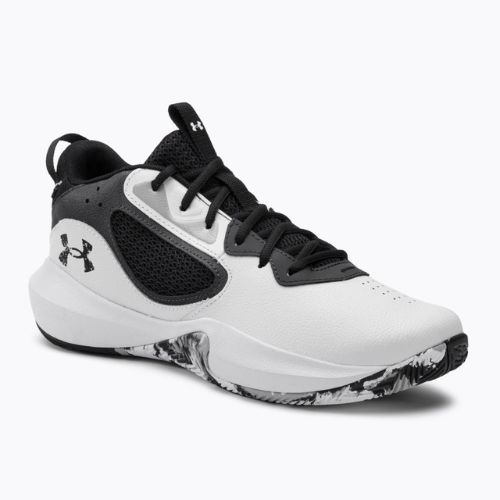 Under Armour Lockdown 6 vyriški krepšinio bateliai balta ir pilka 3025616-101