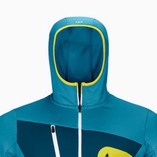 Vyriški sportiniai marškinėliai Ortovox Fleece Grid Hoody blue 87211