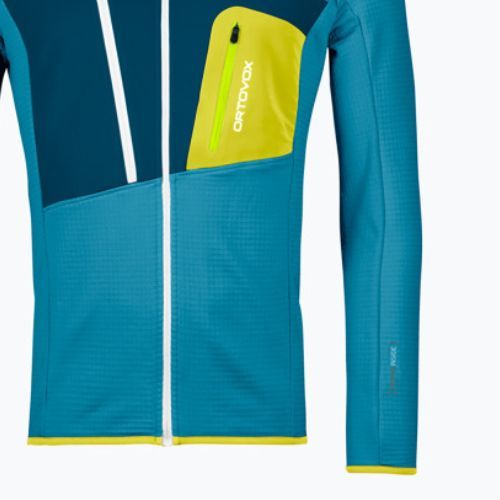 Vyriški sportiniai marškinėliai Ortovox Fleece Grid Hoody blue 87211
