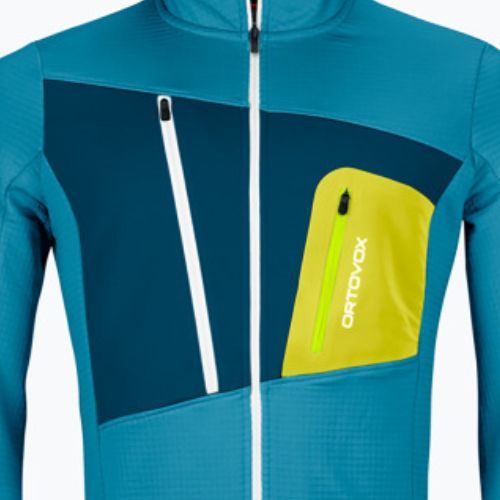 Vyriški sportiniai marškinėliai Ortovox Fleece Grid Hoody blue 87211