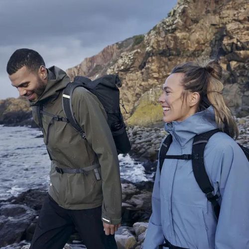 Vyriška Fjällräven HC Hydratic Trail lietaus striukė žalia F86984