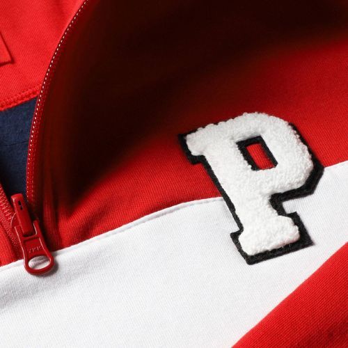 PROSTO vyriški džemperiai su pusiau užtrauktuku raudona KL222MSWE1133