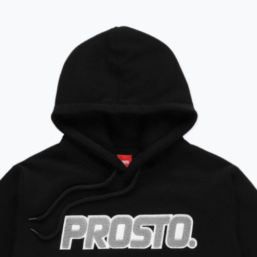 PROSTO Logon vyriškas džemperis su gobtuvu juodas KL222MSWE2071