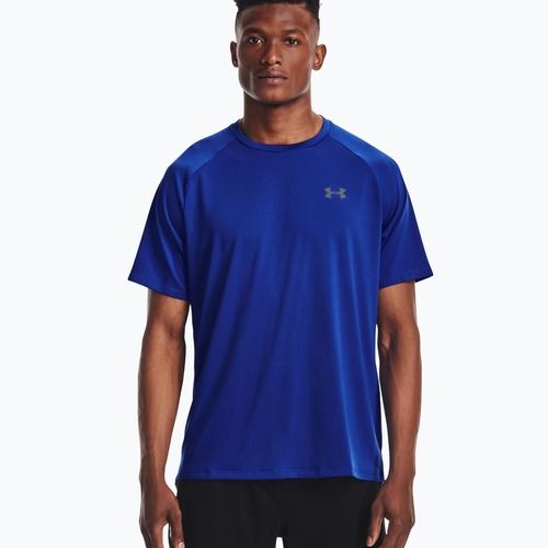 Under Armour Tech 2.0 SS Tee blue vyriški treniruočių marškinėliai 1326413