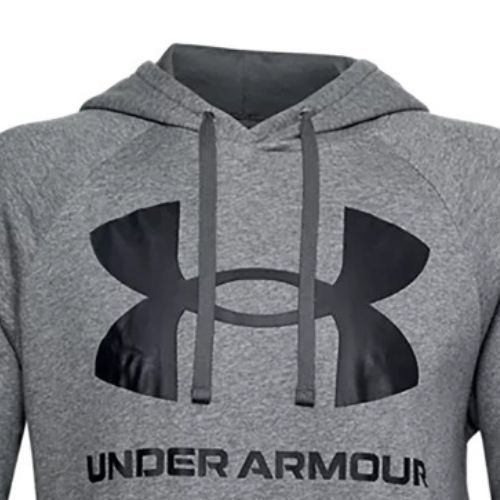 Under Armour vyriškas džemperis su gobtuvu Rival Fleece Big Logo HD tamsiai pilkas 1357093
