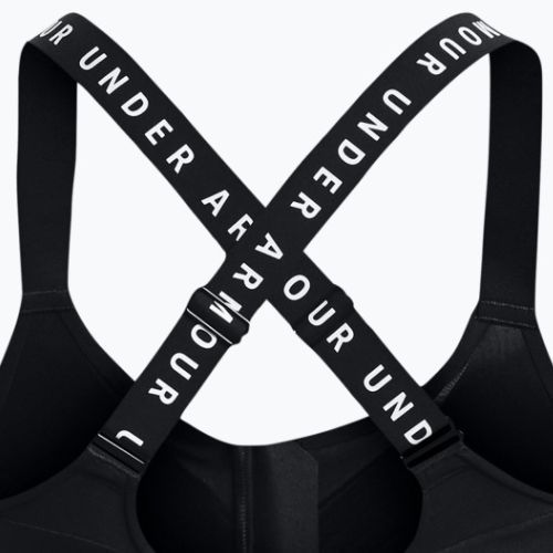Under Armour Infinity High Bra fitneso liemenėlė su užtrauktuku juoda 1373860
