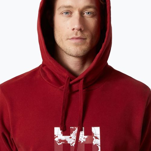 Vyriškas Helly Hansen Arctic Ocean Hoodie bordo spalvos 30361_215