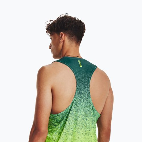 Vyriškas Under Armour Rush Cicada Singlet žalias bėgimo marškinėlis 1377314