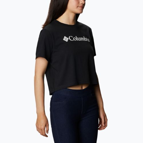 Columbia North Cascades Cropped moteriški trekingo marškinėliai black 1930051011