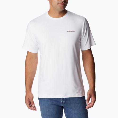 Columbia Tech Trail Graphic vyriški trekingo marškinėliai balti 1930802