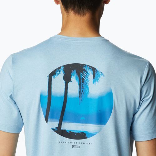 Columbia Tech Trail Graphic vyriški trekingo marškinėliai mėlyni 1930802