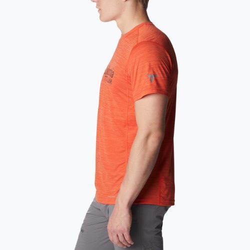 Columbia vyriški Titan Pass Graphic trekkinginiai marškinėliai raudoni 1991471839