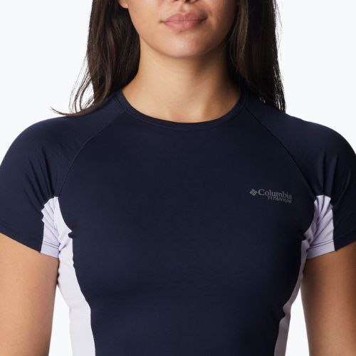 Columbia Titan Pass Ice SS moteriški trekingo marškinėliai tamsiai mėlyni 1991921