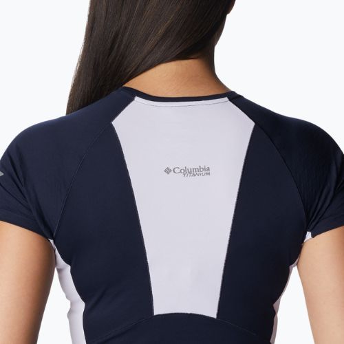 Columbia Titan Pass Ice SS moteriški trekingo marškinėliai tamsiai mėlyni 1991921