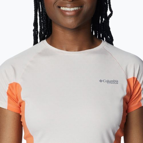 Columbia Titan Pass Ice moteriški trekingo marškinėliai peach blossom/sunset orange 1991921