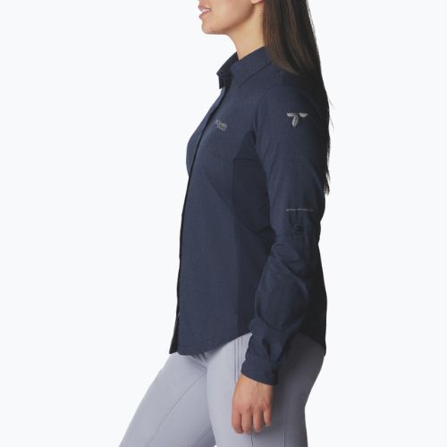 Columbia moteriški marškinėliai Titan Pass Irico tamsiai mėlyni 1991941472