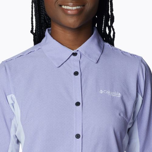 Columbia moteriški marškinėliai Titan Pass Irico purpurinės spalvos 1991941568