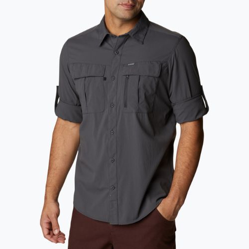 Columbia Newton Ridge II LS tamsiai pilki vyriški marškiniai 2012971